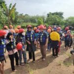 Awali Hari Kedua Deklarasi U-Forty Korwil Sumsel, Peserta Antusias Nikmati Arung Jeram Dan Tubing