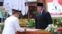 Lantik Apriadi Jadi Pj Bupati Muba, Herman Deru Sampaikan Tiga Pesan Penting
