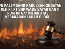 PN Palembang Kabulkan Gugatan KLH RI, PT BHP Wajib Bayar Ganti Rugi Rp 677 Miliar atas Kebakaran Lahan di OKI