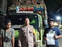 Solidaritas Hijau: Warga Pematang Panei Serahkan Truk Kayu Ilegal Kepada Polisi di Tengah Malam