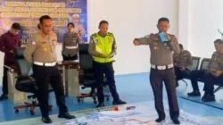 Ditlantas Polda Sumbar Rancang Skema Arus Lalu Lintas Aman dan Lancar Saat Mudik melalui Tactical Floor Game