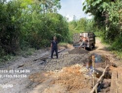 Jalan Antar Desa di Muba Diperbaiki, Kolaborasi CSR dan Gotong Royong Warga