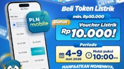 PLN Hadirkan Promo JUNIVAGANZA, Beli Token di PLN Mobile Berpeluang Dapat Voucher Listrik Rp10 Ribu