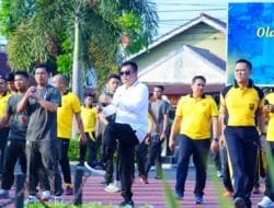 Perkuat Sinergitas, Bupati HM Toha Tohet ikuti Senam Bersama Forkopimda di Mapolres Muba
