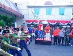 Semangat Kemerdekaan Membara, Bupati Toha Buka Lomba Baris-Berbaris HUT ke-81 RI di Muba