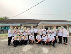 Cegah Dampak Kabut Asap, BKPSDM Muba Bagikan Masker ke Masyarakat