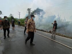 Lihat Kepulan Asap, Bupati Toha Langsung Hentikan Perjalanan dan Turun ke Lokasi Karhutla